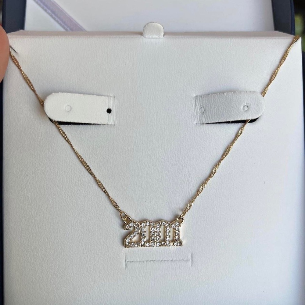 2001 Studded Gold Necklace
